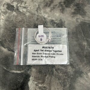 BP Silver Diamond Cubic Zirconia Ring